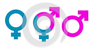 Gender sign male, female, gay, bisexual sex icons. Gender symbols. Mars and Venus signs Ã¢â¬â vector photo