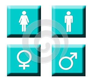 Gender symbol buttons