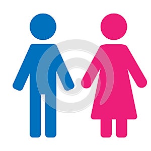 Gender symbol set. Male Female girl boy woman man vector icon.