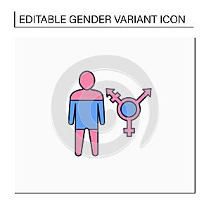 Gender variant line icon