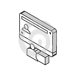 gender visa isometric icon vector illustration
