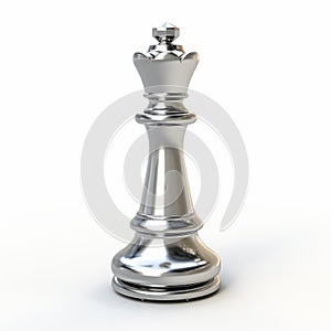 Gendered Queencore: A Silver Chess Piece On A White Background