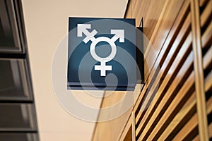 Genderless Public Restroom Sign