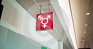 Genderless Public Restroom Sign photo