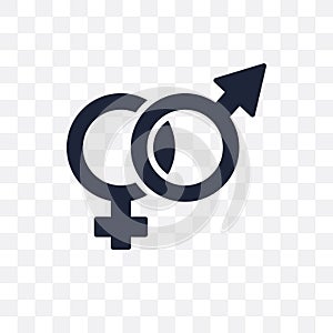Genders transparent icon. Genders symbol design from Wedding and
