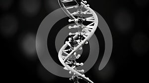 gene dna black and white