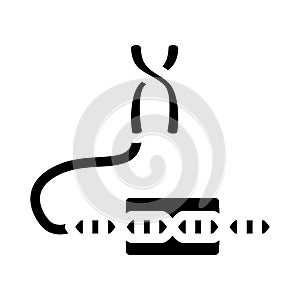 gene genetic engineering glyph icon vector illustration