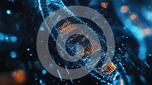 gene genetic sequence medical hud sliced view