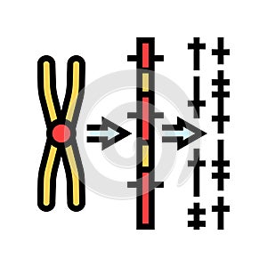 gene mapping cryptogenetics color icon vector illustration