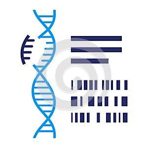 Gene mapping and research isolated icon