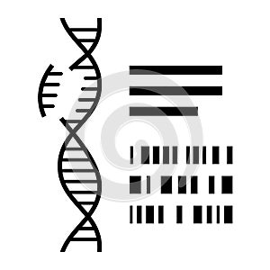 Gene mapping and research isolated icon