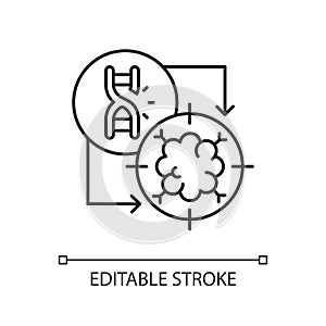 Gene silencing linear icon