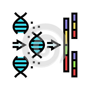 gene splicing cryptogenetics color icon vector illustration