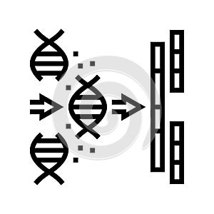 gene splicing cryptogenetics line icon vector illustration