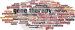 Gene therapy word cloud