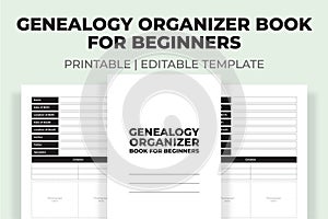 Genealogy Organizer Book For Beginners KDP Interior