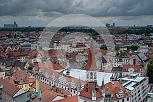 General aerial view of Munich from a tower