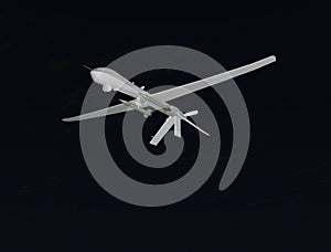 General Atomics MQ-1 Predator Drone Military 3D rendering missile flying photo