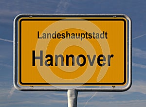 General city entry sign of Hannover photo