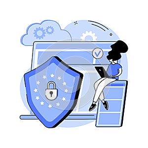 General data protection regulation abstract concept vector illustration. photo