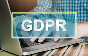 General data protection regulation GDPR concept.