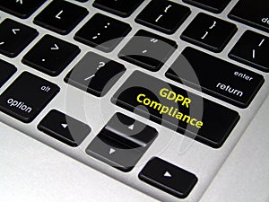 General Data Protection Regulation GDPR - Laptop Button