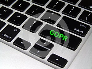 General Data Protection Regulation GDPR - Laptop Button