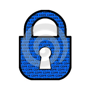 General Data Protection Regulation GDPR Padlock Clipart