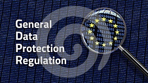 General Data Protection Regulation GDPR words - Looking at data