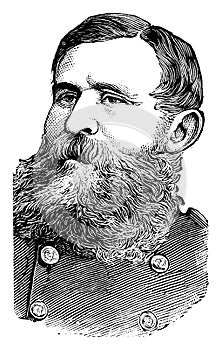 General George Crook, vintage illustration