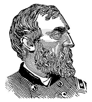 General George G. Meade, vintage illustration photo