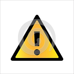 General Hazard Symbol Danger Warning Sign Isolated Vector