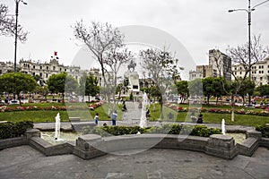 General Jose de San Martin Equestrian Statue in Lima, Peru