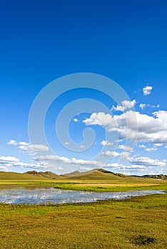 The general Lake in WulanBu all grassland ancient battlefield