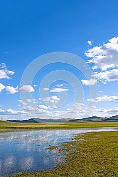The general Lake in WulanBu all grassland ancient battlefield
