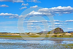 The general Lake in WulanBu all grassland ancient battlefield