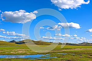 The general Lake in WulanBu all grassland ancient battlefield