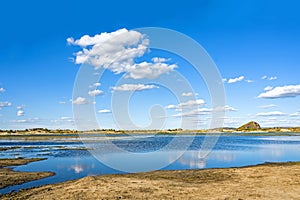 The general Lake in WulanBu all grassland ancient battlefield