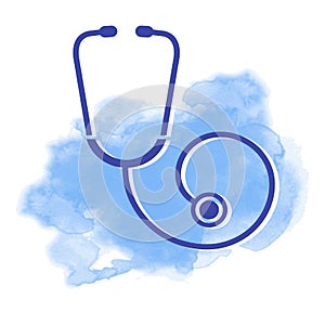 Health graphic with stethoscop in vector quality. photo