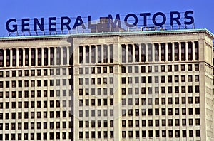 General Motors Headquarters in downtown Detroit, MI