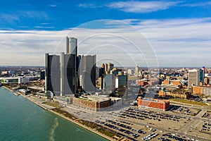 General Motors Towers Downtown Detroit MI USA