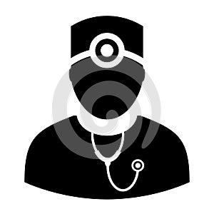 General practitioner doctor vector icon photo