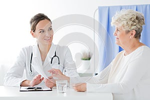 General practitioner doing medical interview