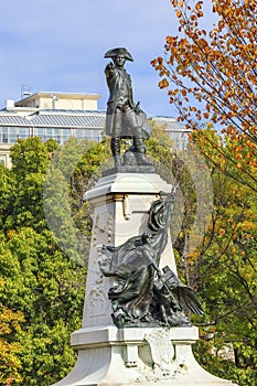 General Rochambeau Statue Lafayette Park Autumn Washington DC