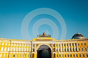 General Staff Building at Palace Square in Saint Petersburg, Russia