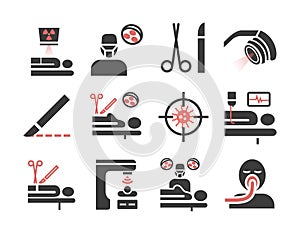 General Surgery icons. Hospital department. Health center. Vector sign for web graphics.