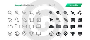 General UI Pixel Perfect Well-crafted Vector Thin Line And Solid Icons 30 1x Grid for Web Graphics and Apps.