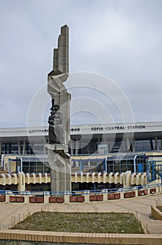 General view of central train station in the Sofia city