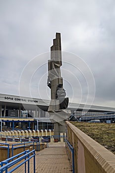 General view of central train station in the Sofia city