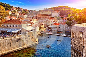 General view of Dubrovnik - Fortresses Lovrijenac and Bokar seen